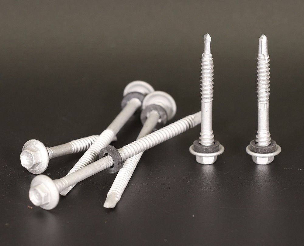 六角法兰面双牙涂层钻尾螺钉